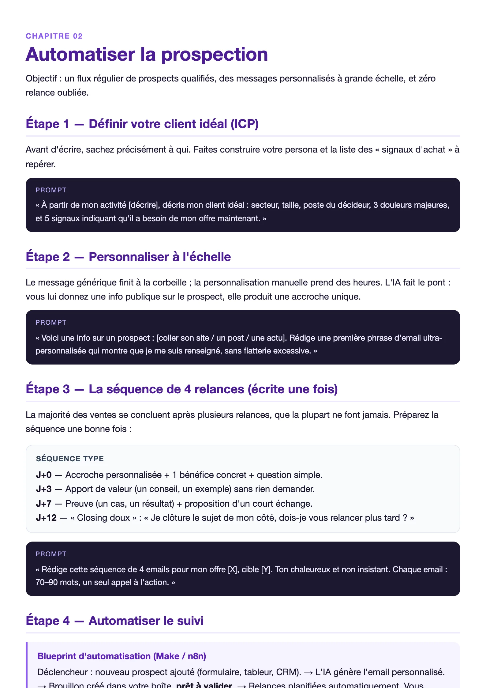 Chapitre : automatiser la prospection
